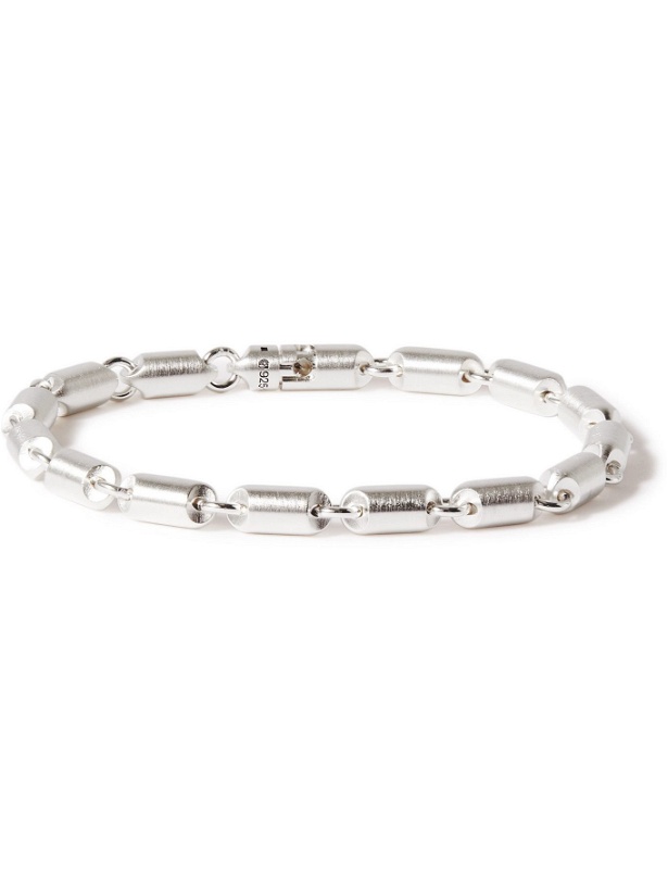 Photo: LE GRAMME - 25g Brushed Sterling Silver Chain Bracelet - Silver