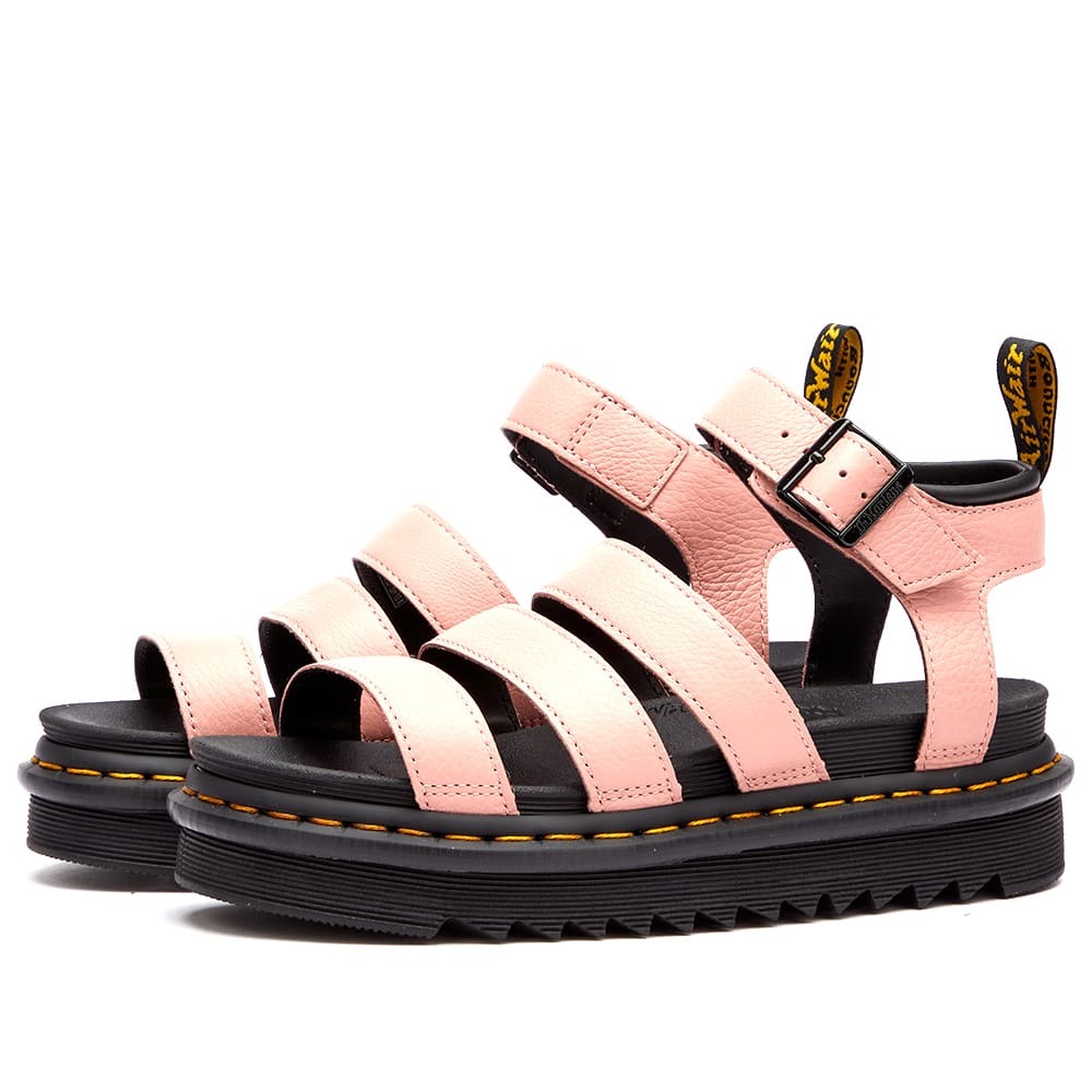 Dr. Martens Women's Blaire 3 Strap Sandal in Peach Beige Pisa Dr