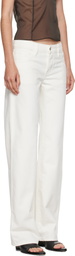 St. Agni White Outland Denim Edition 90s Low Rise Jeans