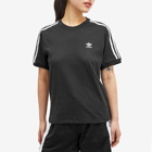 Adidas Women's 3 Stripe T-shirt in Black