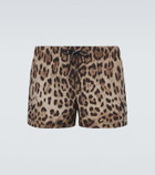 Dolce&Gabbana Leopard-print swim trunks