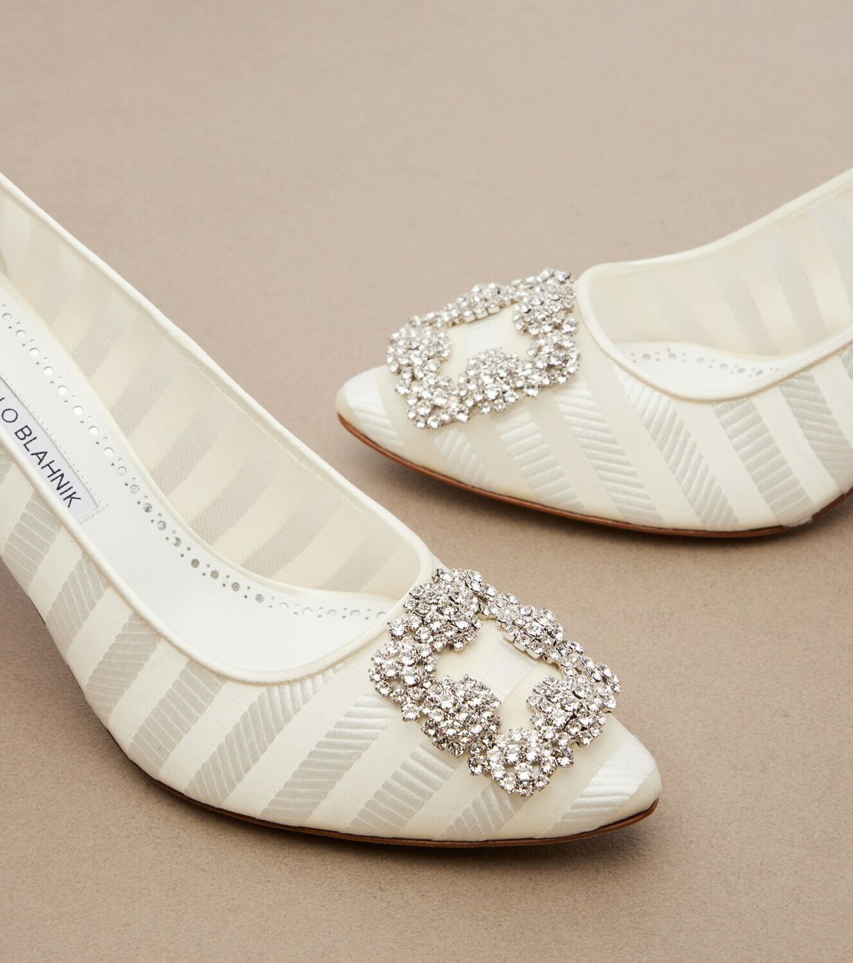 Manolo Blahnik Hangisi embellished organza pumps