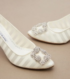 Manolo Blahnik Hangisi embellished organza pumps