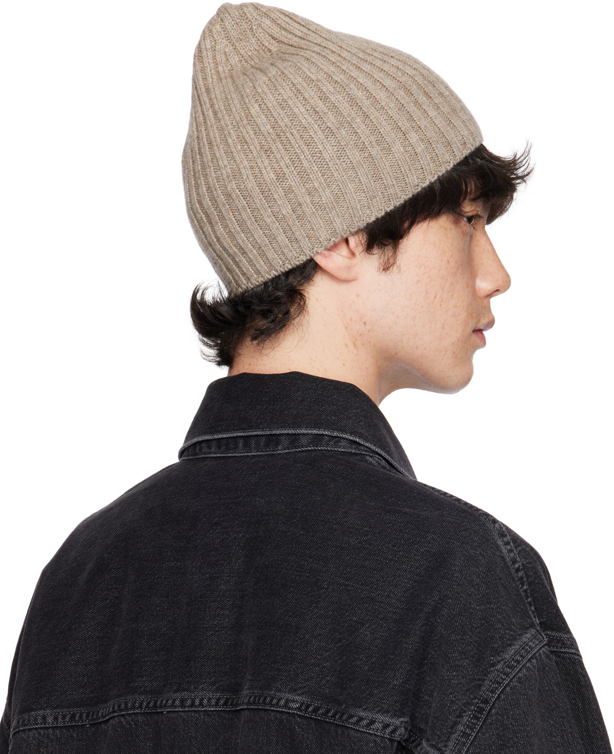 Acne Studios Gray Knitted Beanie Acne Studios display picture 3