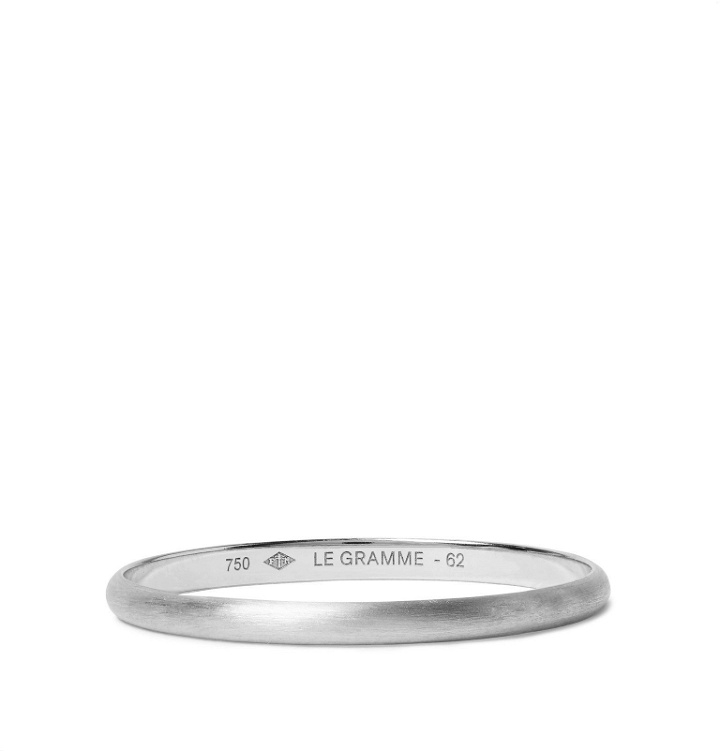 Photo: Le Gramme - Le 1 Brushed 18-Karat White Gold Ring - Silver