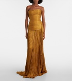 Marmar Halim Peplum ruched gown