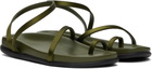Ancient Greek Sandals Khaki Eleftheria Footbed Sandals
