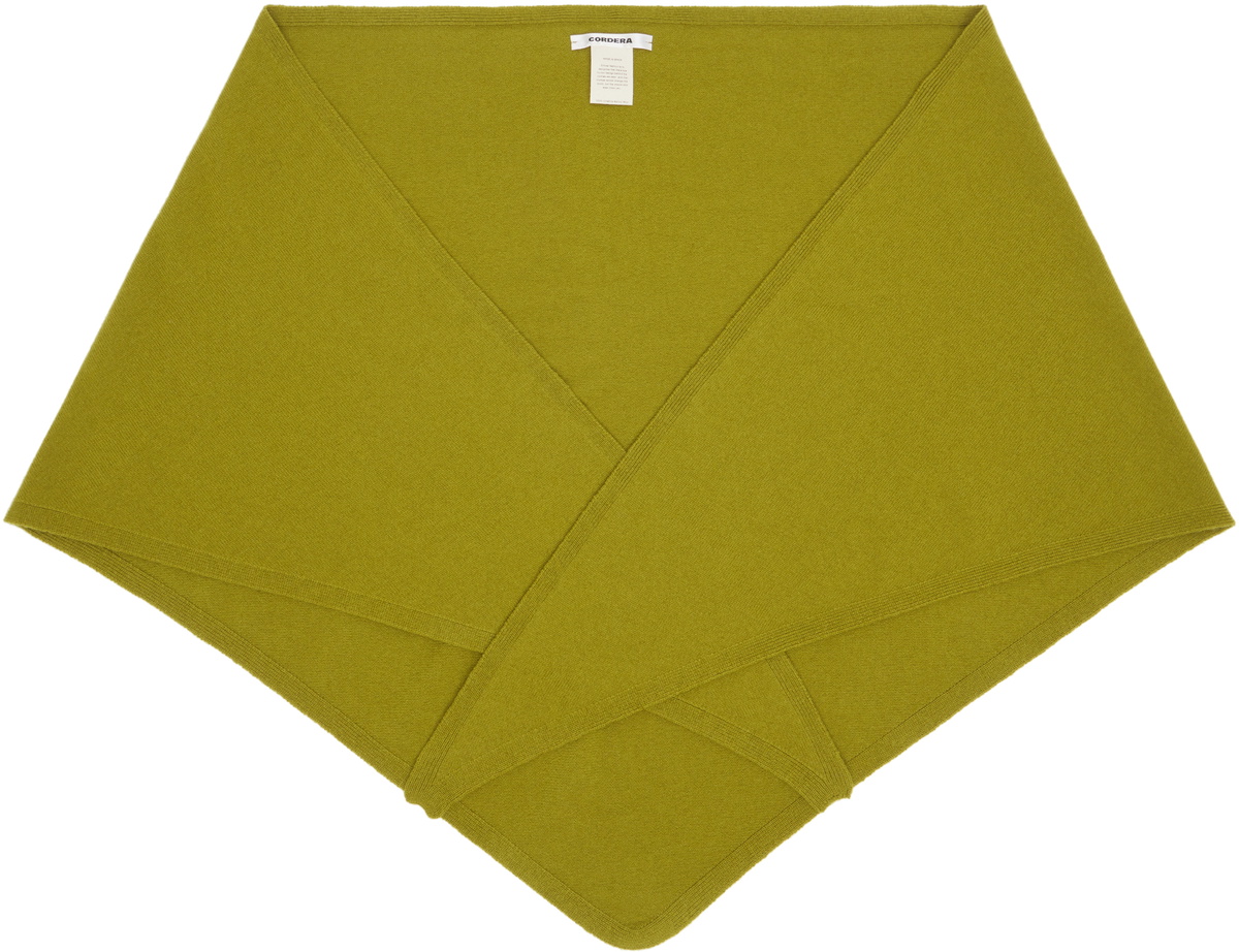 Cordera Green Merino Wool Bandana Scarf