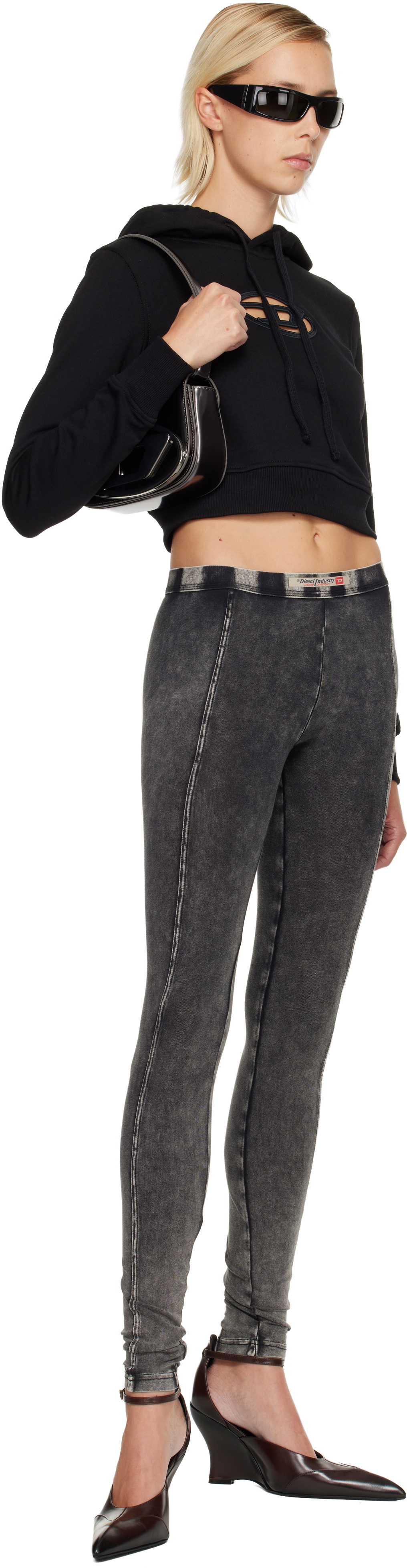 Diesel Gray Athena-Dnm Leggings