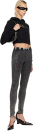 Diesel Gray Athena-Dnm Leggings