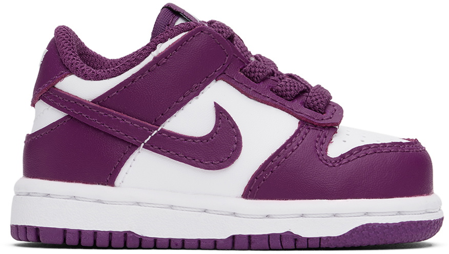 Nike Baby White \u0026 Purple Dunk Low Sneakers Nike