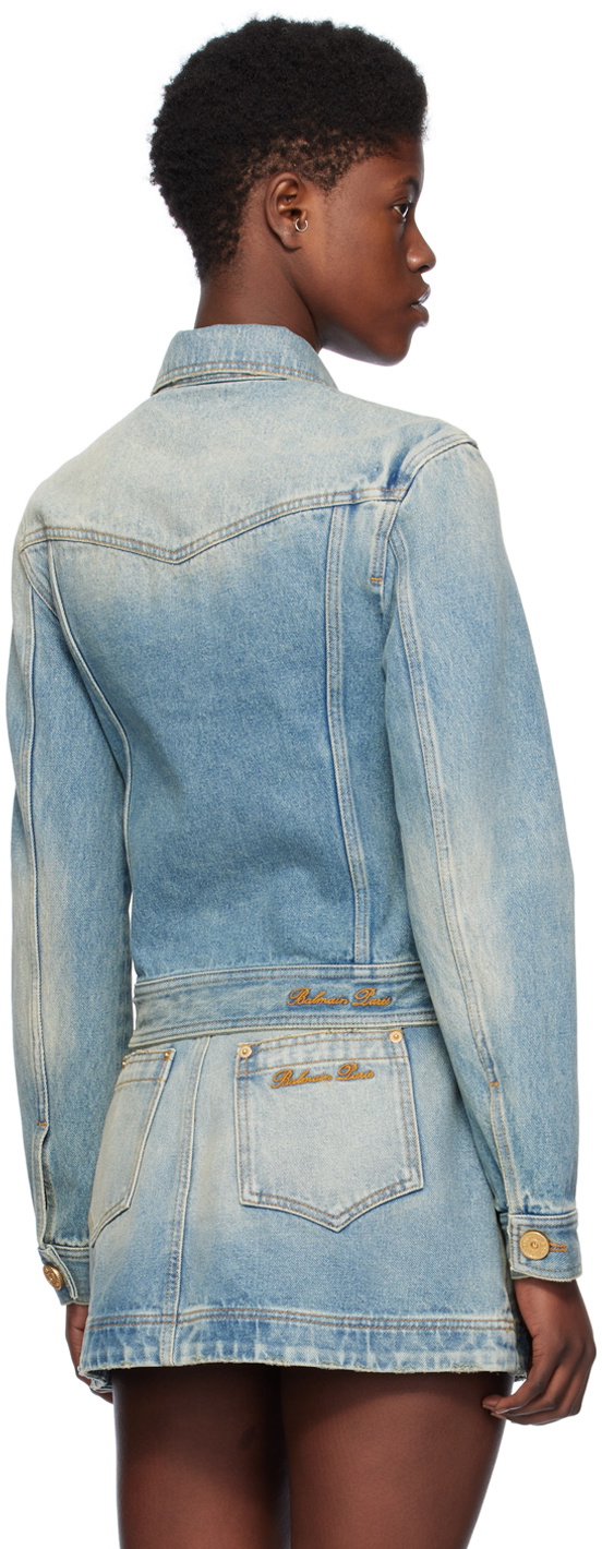 Balmain Blue Vintage Denim Jacket