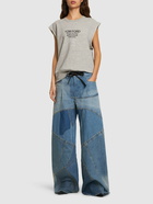 TOM FORD - Patchwork Denim Wide Leg Jeans