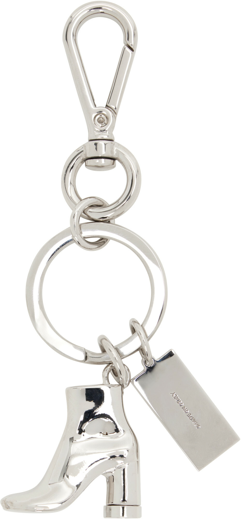 MM6 Maison Margiela Silver Anatomic Boot Charm Keychain