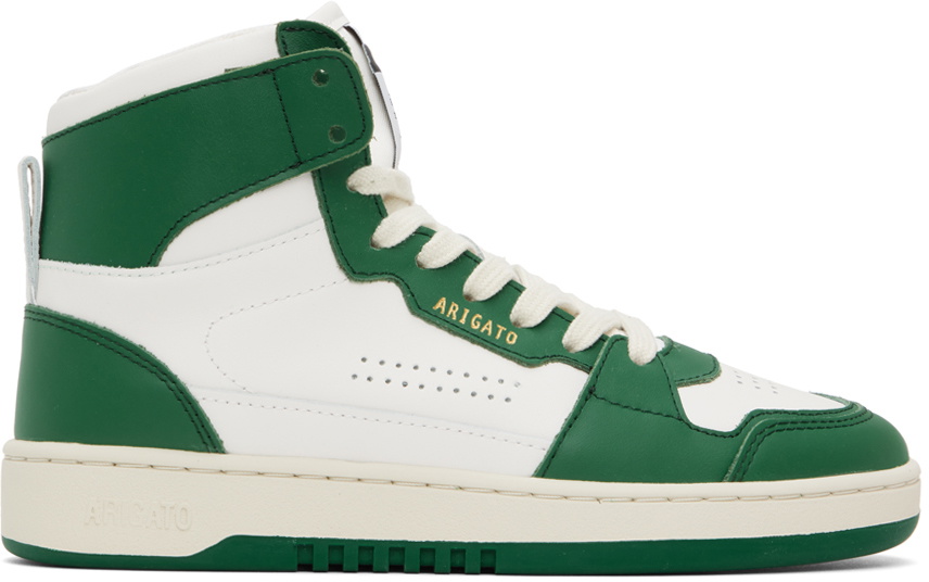 Axel Arigato White & Green Dice Hi Sneakers Axel Arigato