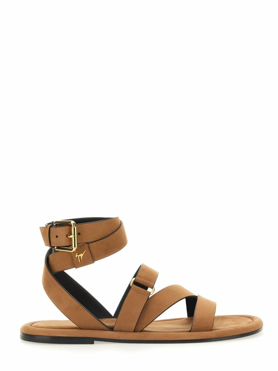 Giuseppe Zanotti Black Leather Dynamo Bardack Sandals