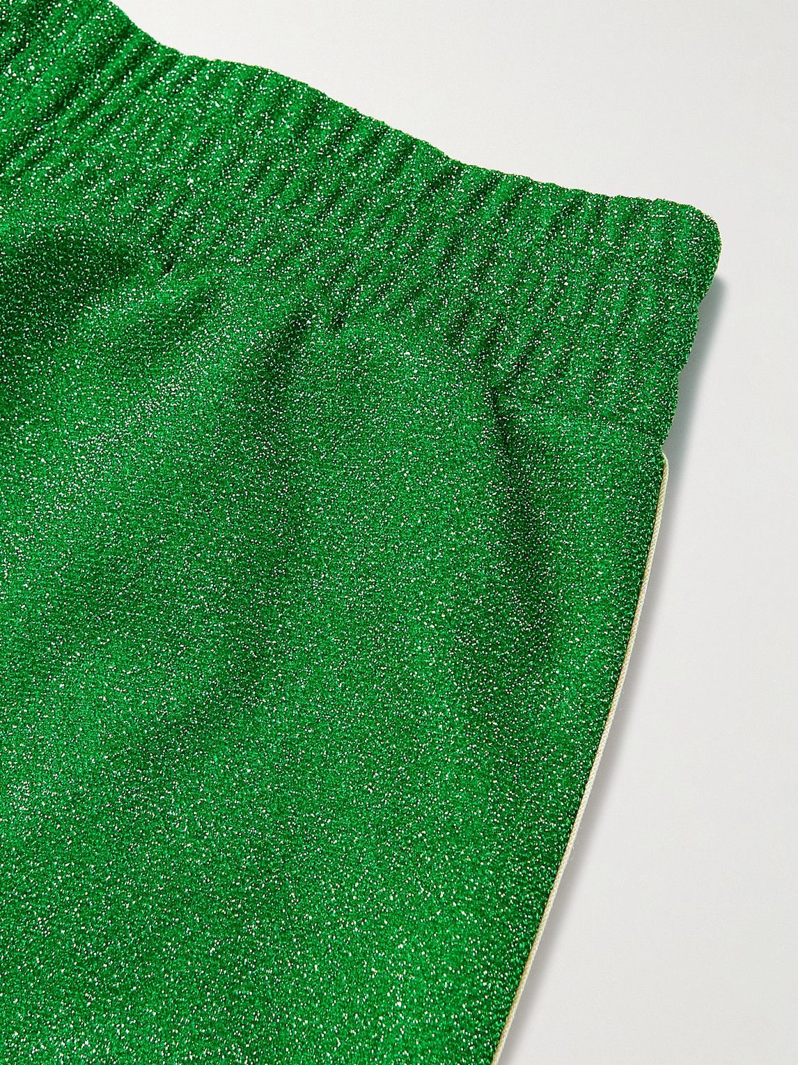 Palm Angels - Slim-Fit Striped Logo-Embroidered Lurex Track