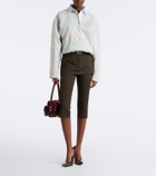 Acne Studios Layered cotton capri pants