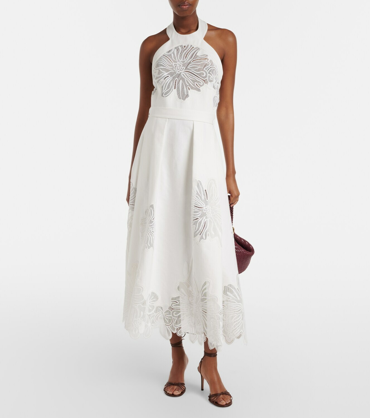 Elie Saab Embroidered halterneck cocktail dress