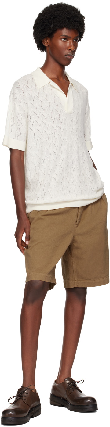 King & Tuckfield Off-White Lightweight Polo