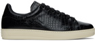 TOM FORD Black Printed Croc Warwick Sneakers