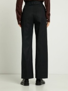 DEVEAUX Lizzy Cotton Twill Wide Leg Pants