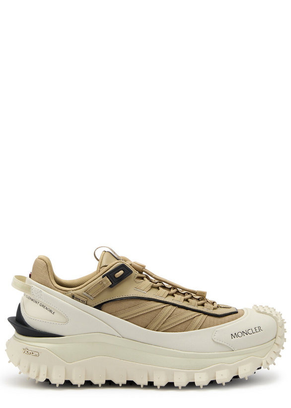 Photo: Moncler Trailgrip Panelled Mesh Sneakers Beige
