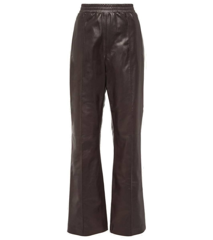 Photo: Loewe Flared leather pants