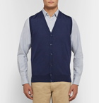 Canali - Slim-Fit Merino Wool Sweater Vest - Men - Storm blue