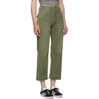 Amo Khaki Wide-Leg Army Trousers