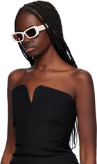 Palm Angels White Dana Sunglasses