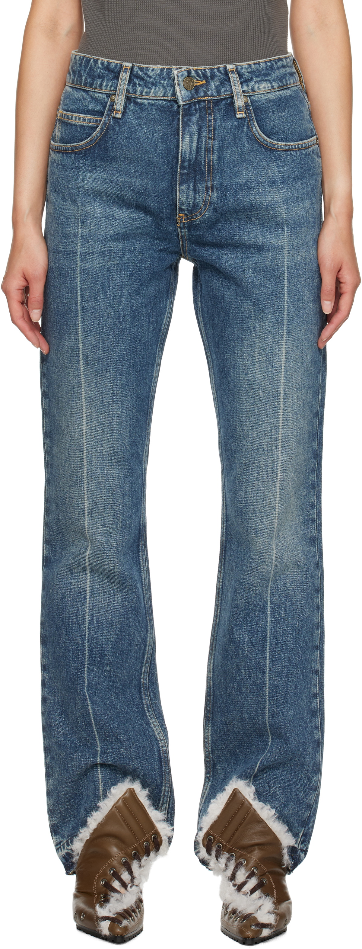 GUESS USA Blue Vintage Light Washed Jeans