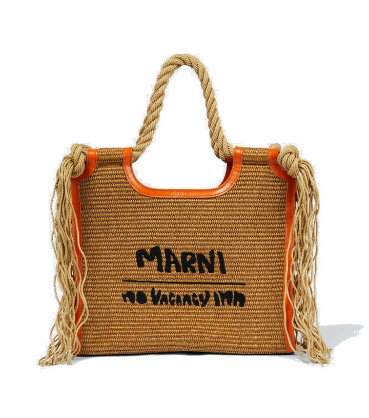 Photo: Marni x No Vacancy Inn woven tote bag