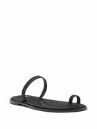 A.EMERY Black Turi Satin Flat Sandals