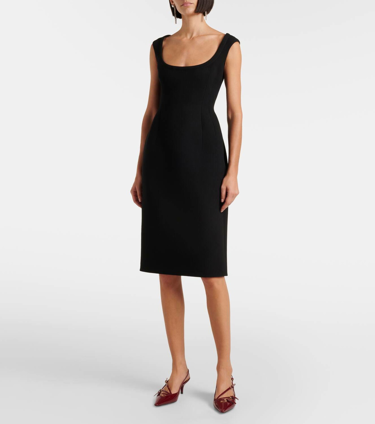Miu Miu Scoop-neck midi dress