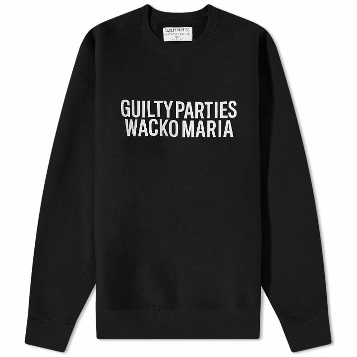 Photo: Wacko Maria Men's Guilty Parties Heavyweight Crew Sweat in Black