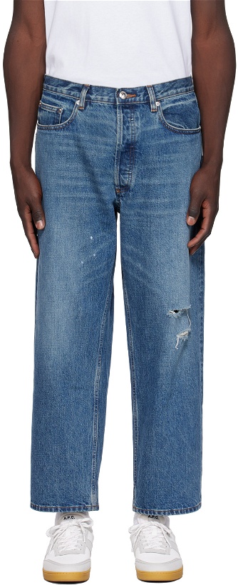 Photo: A.P.C. Blue JW Anderson Edition Ulysse Jeans
