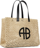 ANINE BING Beige Large Rio Tote