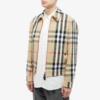 Burberry Men's Crossmoor Check Harrington Jacket in Archive Beige Check