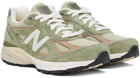 New Balance Green Made in USA 990v4 Sneakers