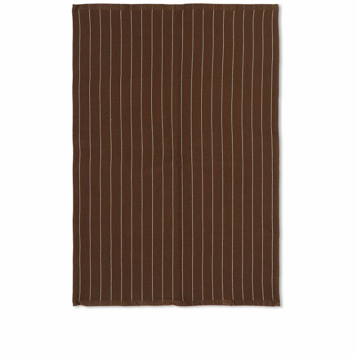 Photo: HAY Canteen Tea Towel in Chocolate Pinstripe