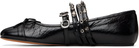ABRA Black Spike Ballerina Flats
