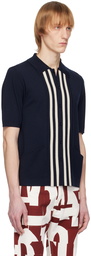 Dries Van Noten Navy Striped Cardigan