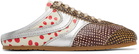 Dries Van Noten Brown & Silver Leather Mule Sneakers