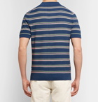 NN07 - Striped Cotton-Blend Polo Shirt - Men - Navy
