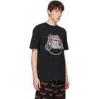 McQ Alexander McQueen Black Racing Dropped Shoulder T-Shirt