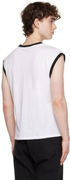 Second/Layer White Ringer Tank Top