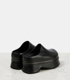 Alexander McQueen Leather platform clogs