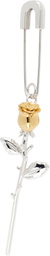 AMBUSH Silver & Gold Rose Charm Single Earring