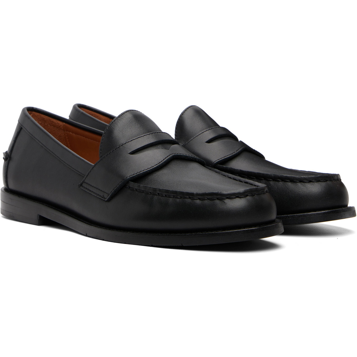 Polo Ralph Lauren Black Alston Leather Penny Loafers